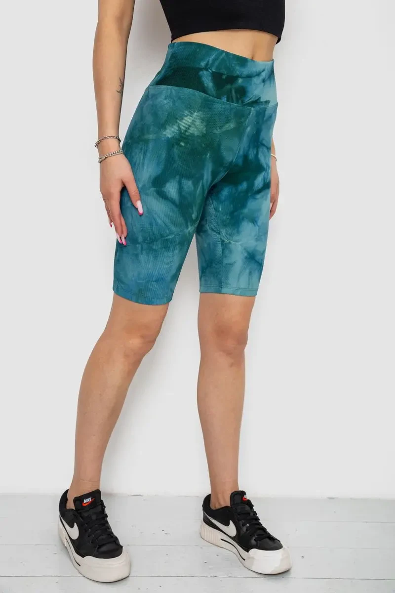 Велотреки жіночі в рубчик, колір зелений, 238R58193 3