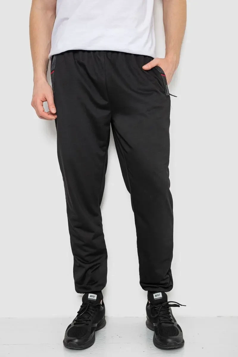 Спорт штани чоловічі, колір чорний, 244R41669