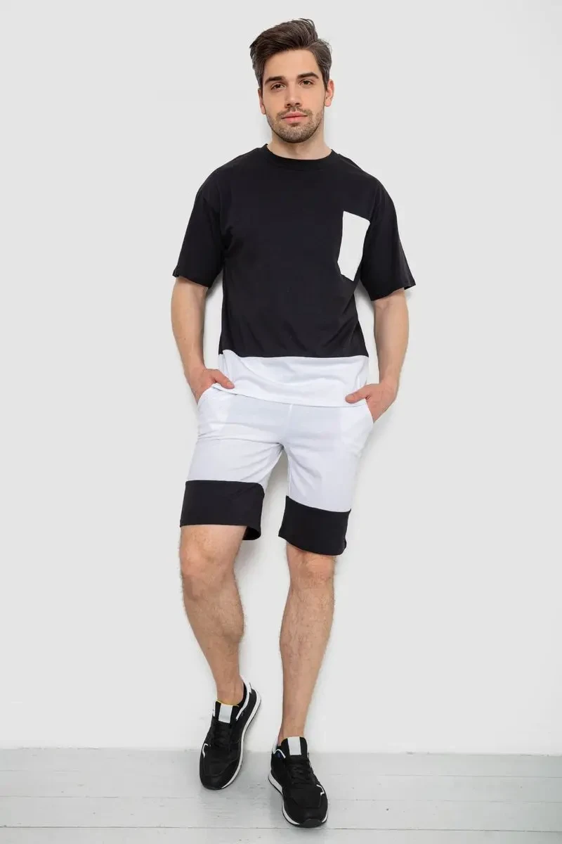 Костюм чоловічий повсякденний, колір чорно-білий, 238R1533 2