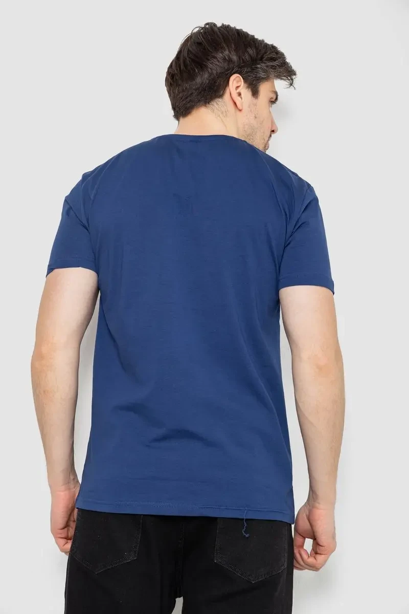 Футболка чоловіча з принтом, колір синій, 244R5996 4