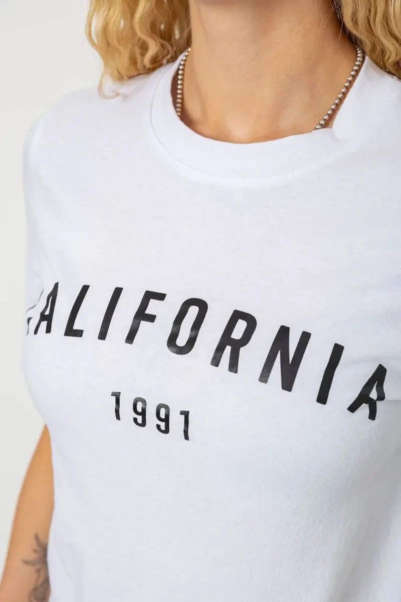 Футболка жіноча з принтом 241R130, колір білий, 241R131 5