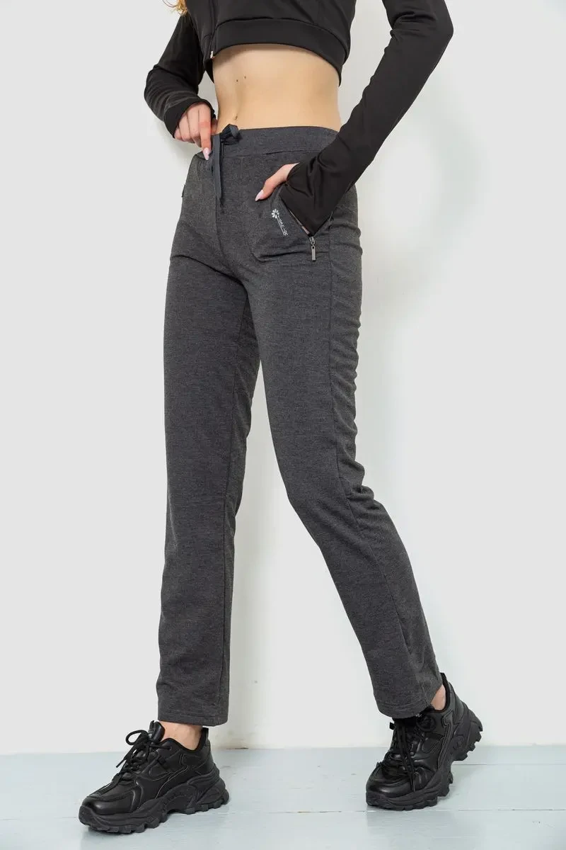 Спортивні штани жіночі, колір темно-сірий, 244R514 3