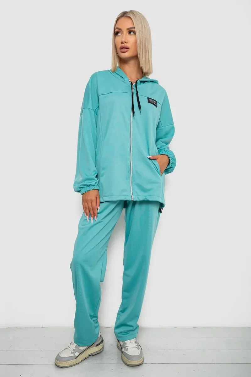Спортивний костюм жіночий, колір бірюзовий, 238R114-2 3