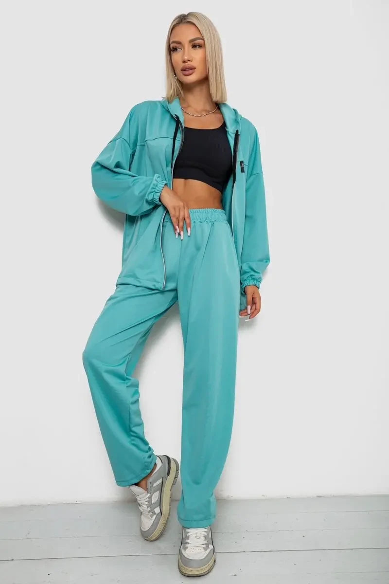 Спортивний костюм жіночий, колір бірюзовий, 238R114-2