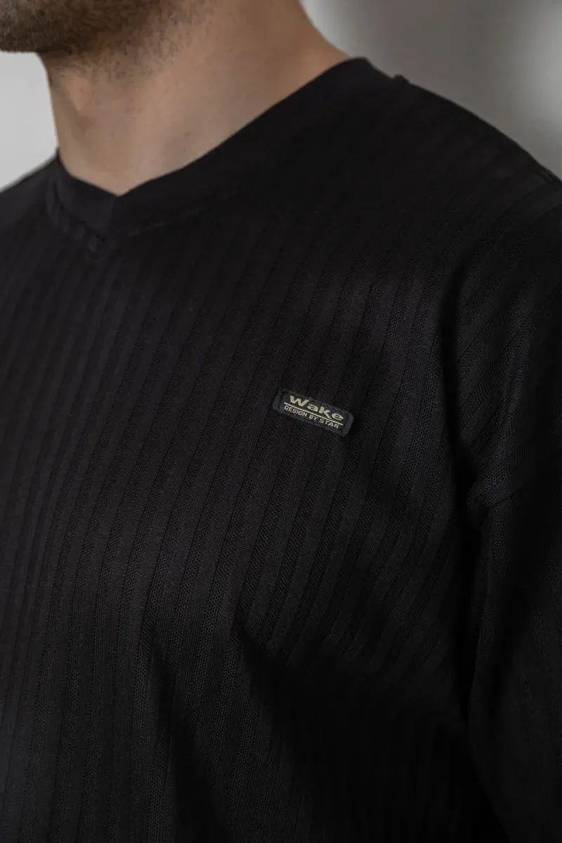 Футболка чоловіча однотонна, колір чорний, 247R3140 5