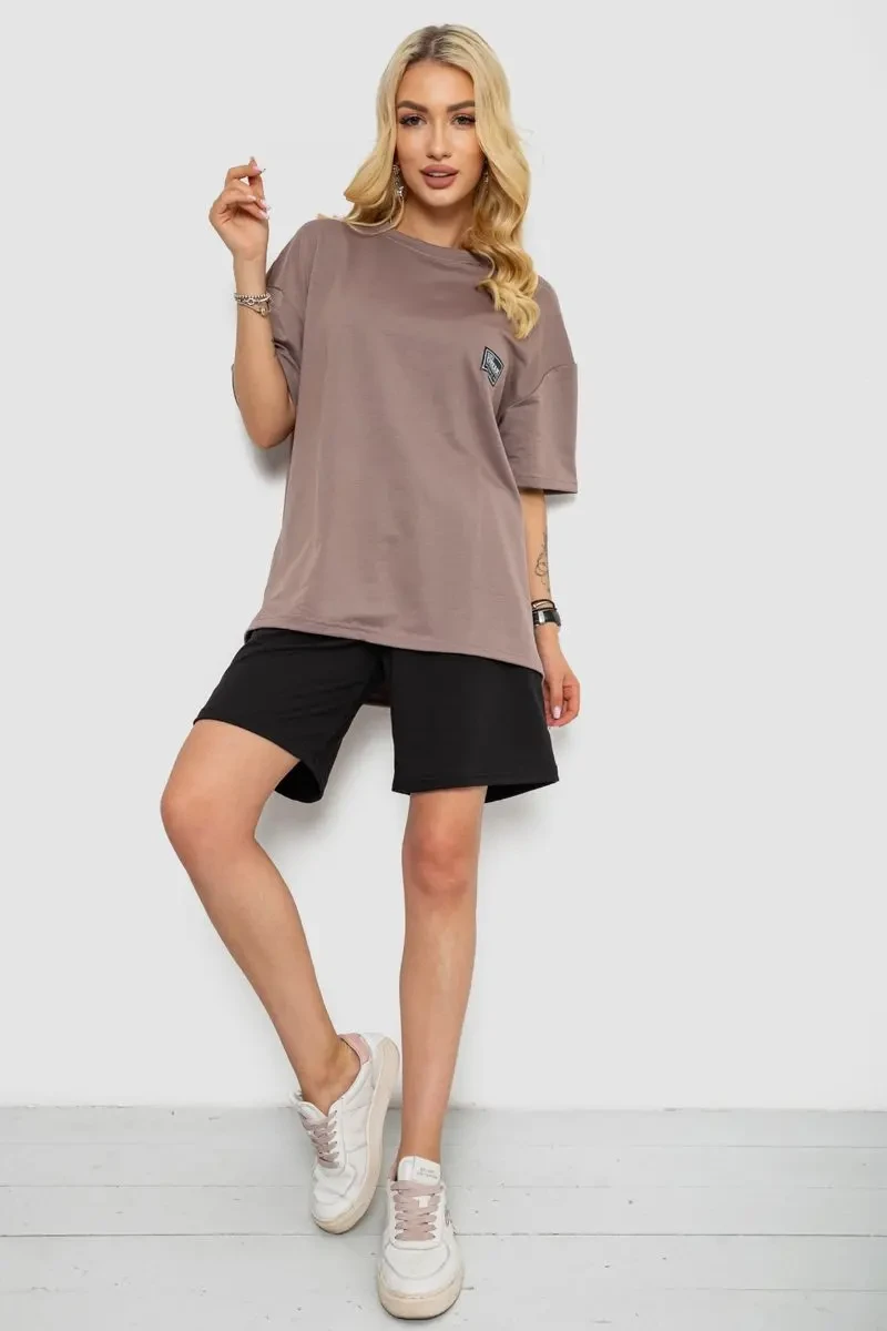 Костюм жіночий повсякденний, колір мокко, 241R5004-1 2