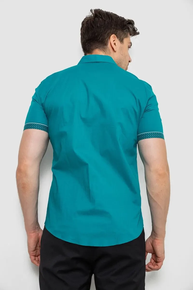 Сорочка чоловіча, колір бірюзовий, 214R7425 4