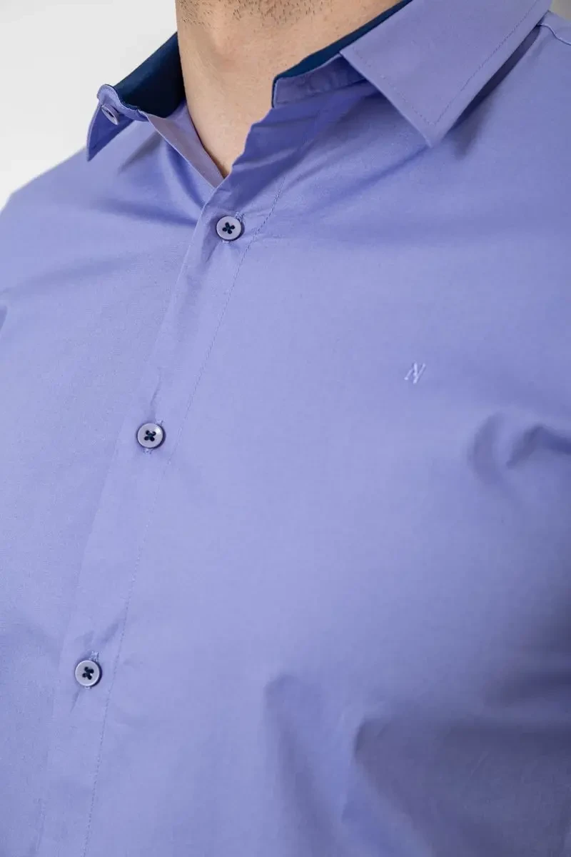 Сорочка чоловіча, колір бузковий, 214R7327 5