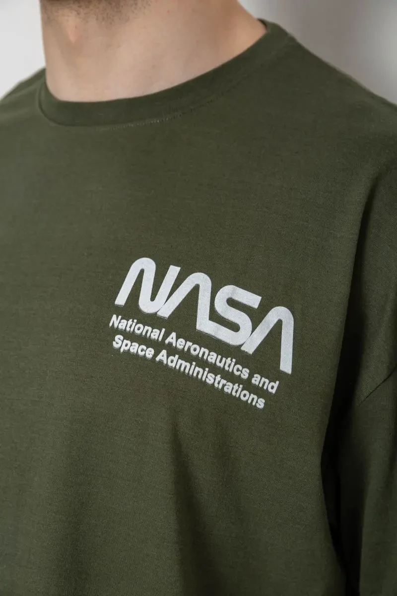 Футболка чоловіча з принтом, колір хакі, 244R2125 5