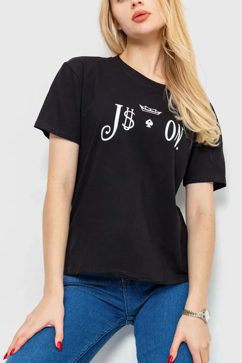 Футболка жіноча, колір чорний, 198R022 2