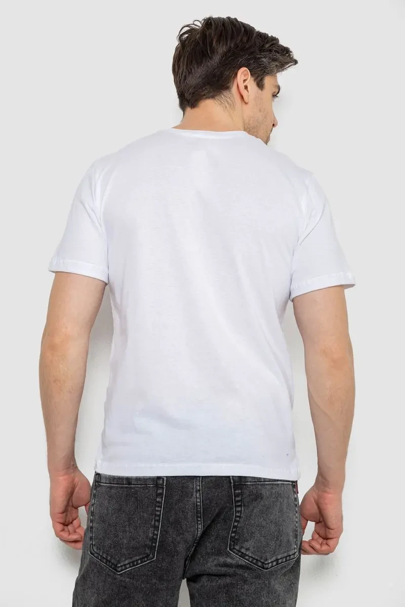 Футболка чоловіча з принтом, колір білий, 241R1902 4