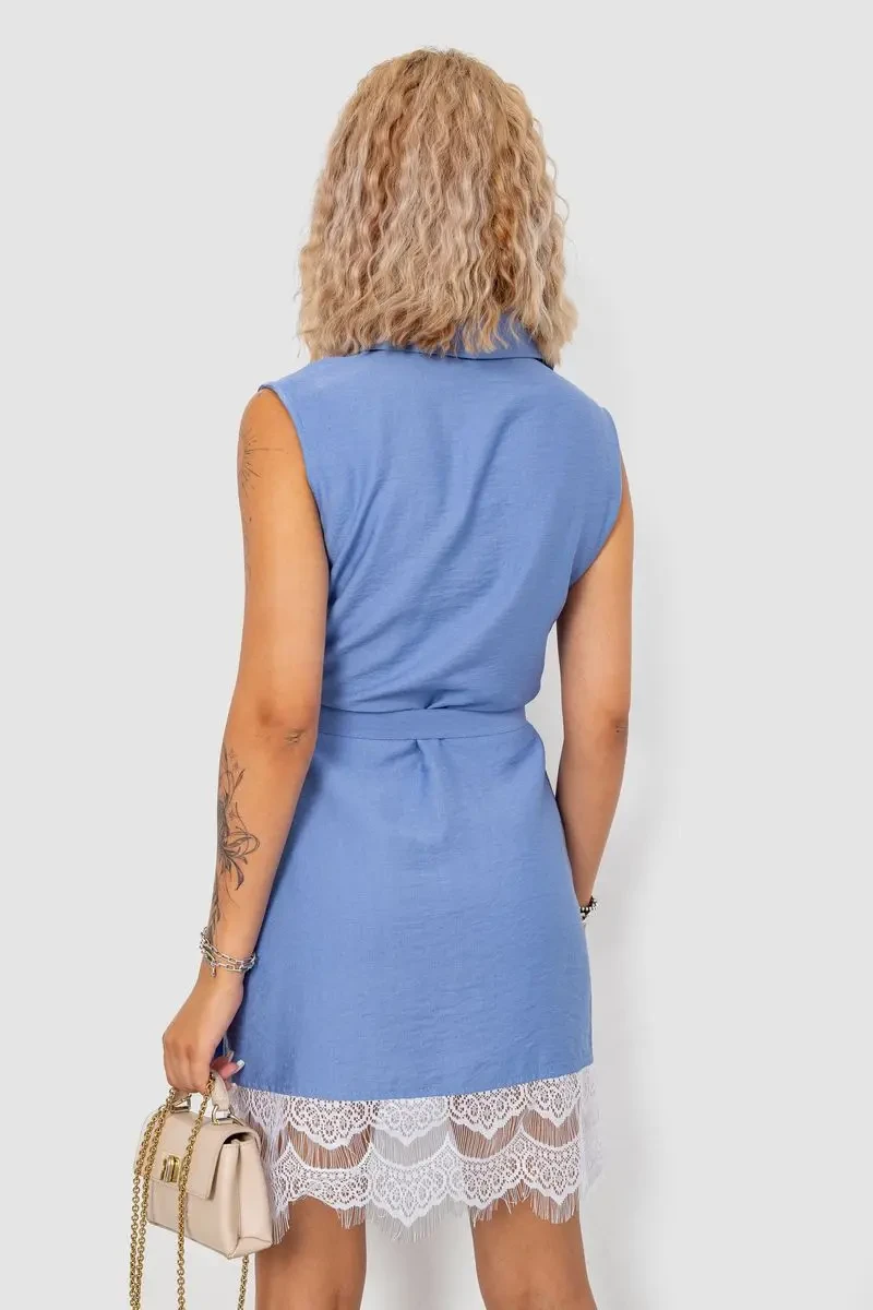 Сукня на ґудзиках, колір джинс, 102R388 4