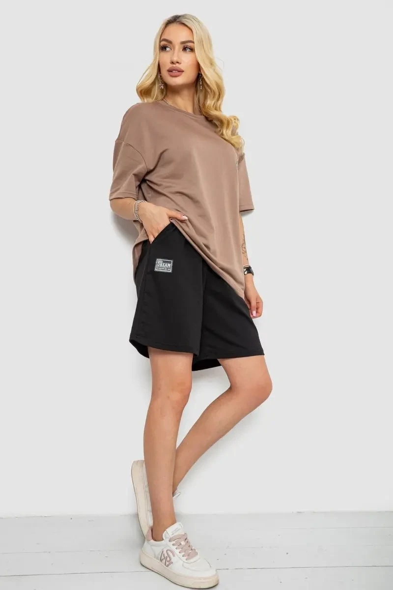 Костюм жіночий повсякденний, колір світло-коричневий, 241R5004-1 2