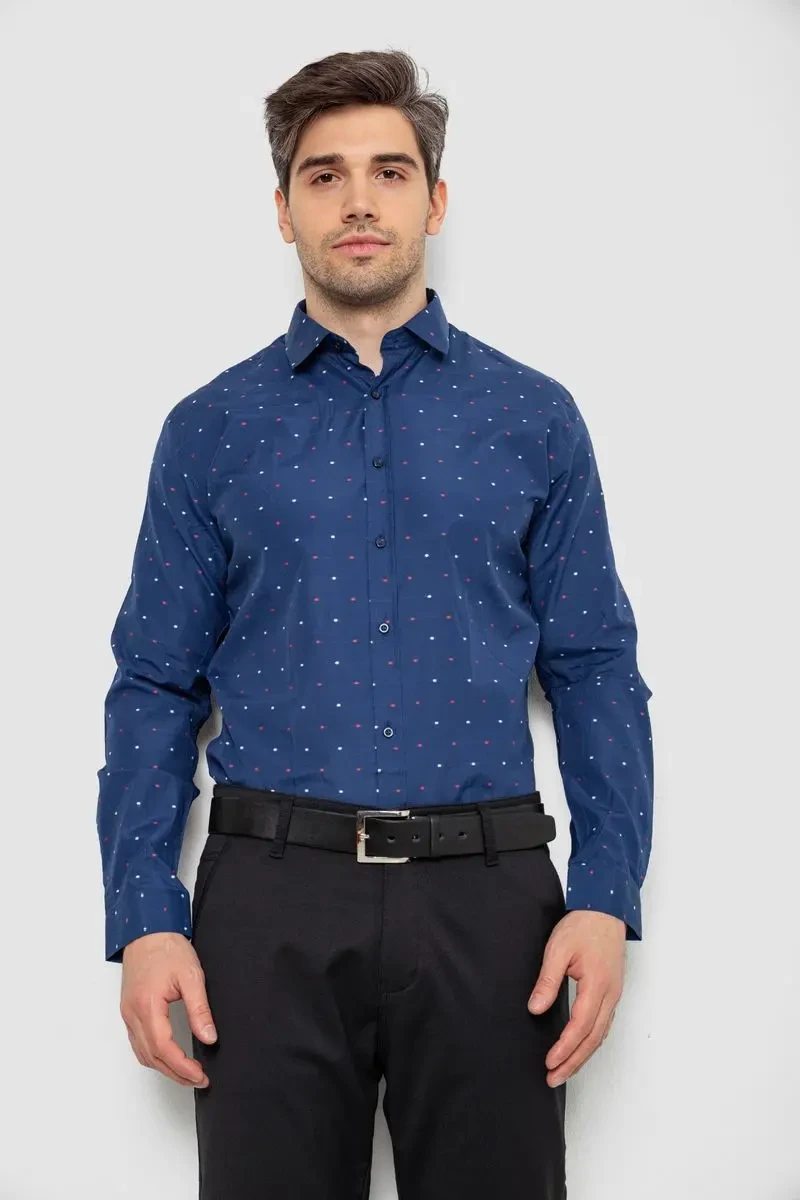 Сорочка чоловіча, колір синій, 214R823