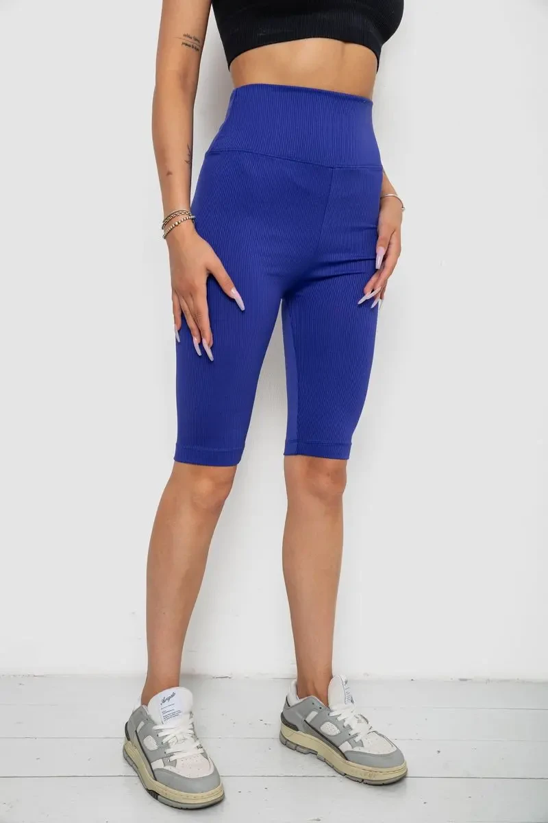 Велотреки жіночі в рубчик, колір фіолетовий, 238R355 3