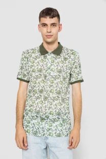 Поло чоловіче котонове, колір молочно-зелений, 247R304