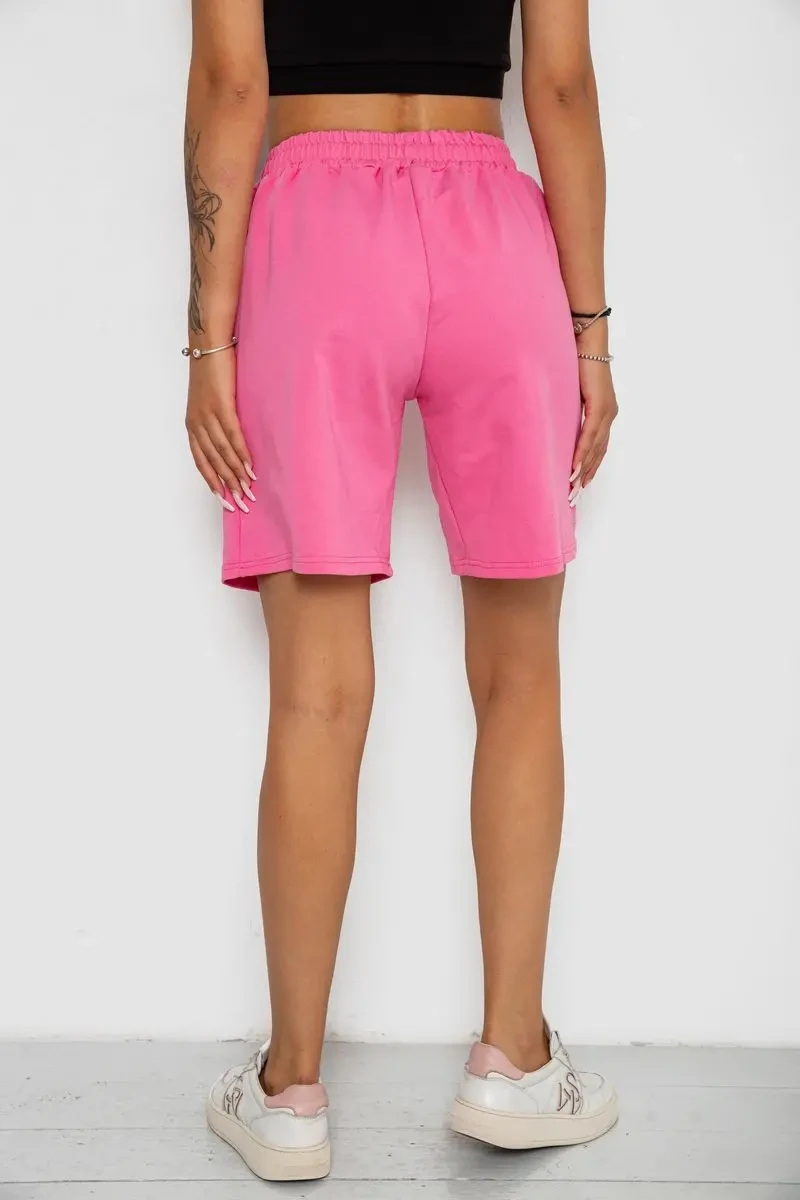 Шорти жіночі однотонні, колір рожевий, 238R57820 4