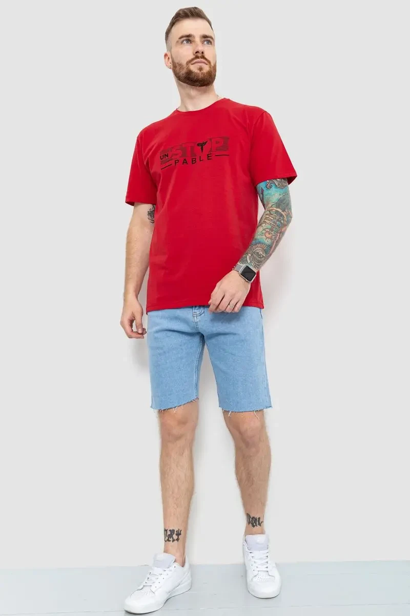 Футболка чоловіча батал, колір червоний, 208R014 2