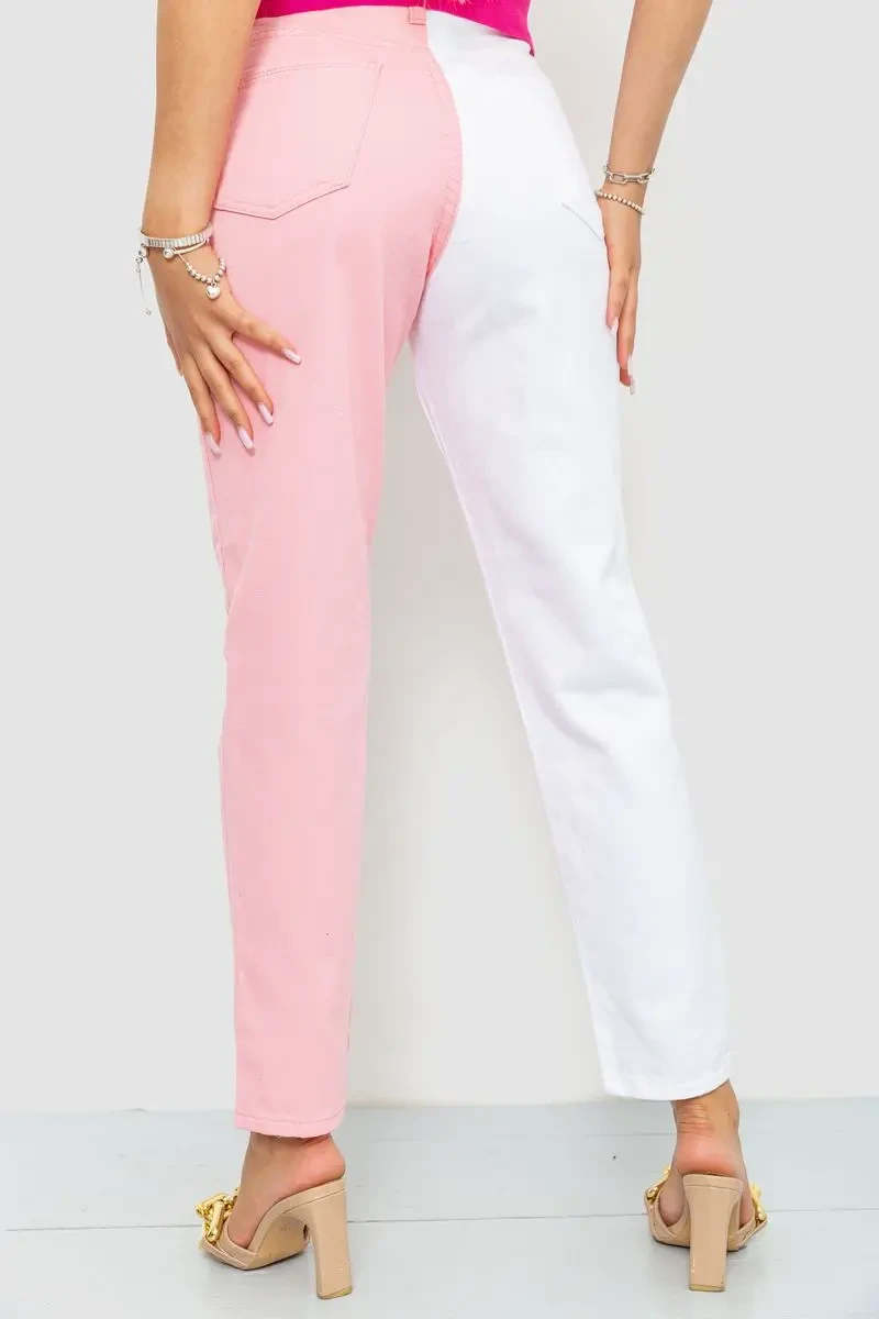 Джинси жіночі, колір біло-рожевий, 164R426 4
