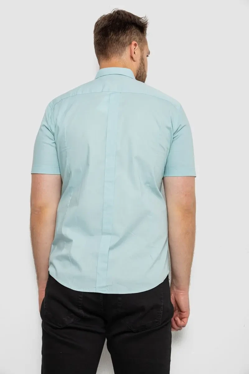 Сорочка чоловіча однотонна, колір м'ятний, 214R6917 4
