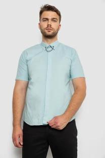 Сорочка чоловіча однотонна, колір м'ятний, 214R6917
