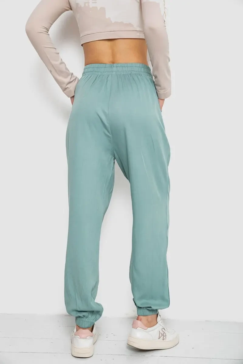 Штани жіночі катонові, колір оливковий, 244RLE-075 4