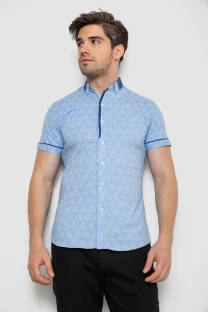 Сорочка чоловіча з коротким рукавом, колір бузковий, 214R3071