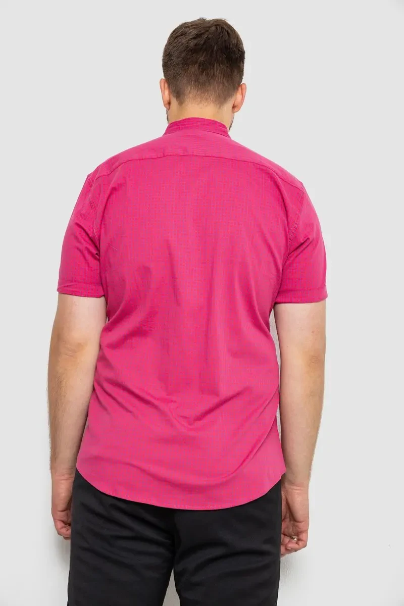 Сорочка чоловіча з принтом, колір рожевий, 214R4564-4 4