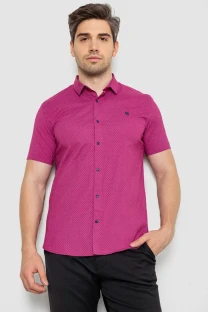 Сорочка чоловіча однотонна, колір малиновий, 214R6917-13