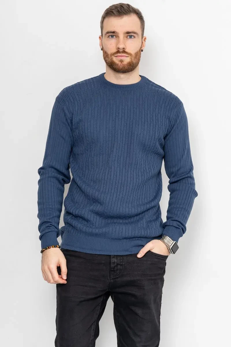 Светр чоловічий, колір джинс, 161R880