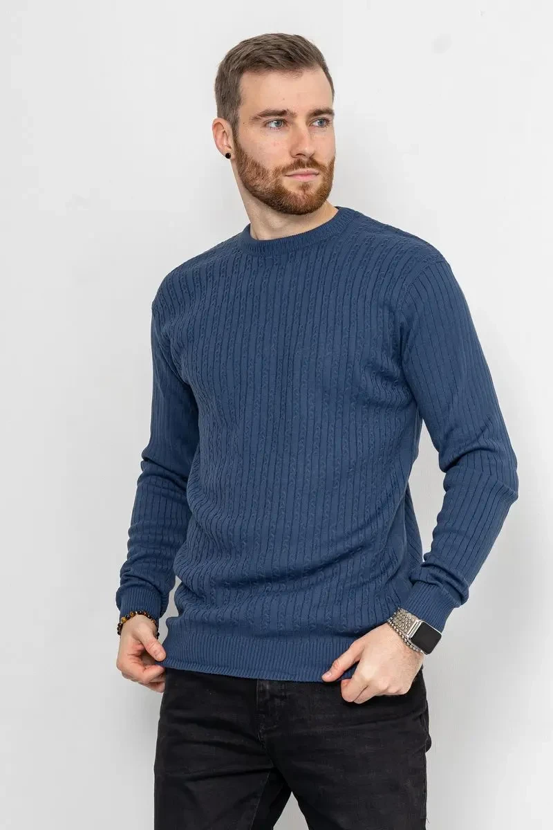 Светр чоловічий, колір джинс, 161R880 2