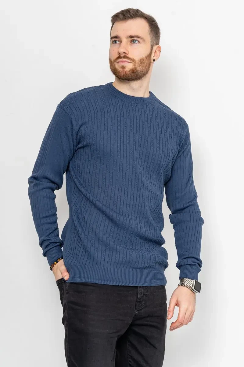 Светр чоловічий, колір джинс, 161R880 3