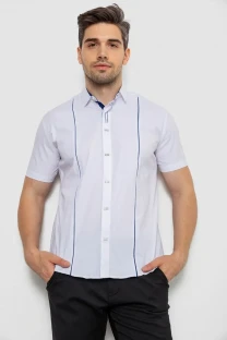 Сорочка чоловіча однотонна, колір білий, 214R7003-5