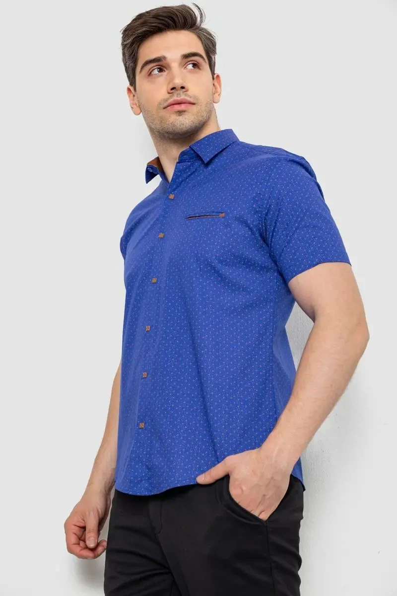 Сорочка чоловіча з принтом, колір електрик, 214R7332 3