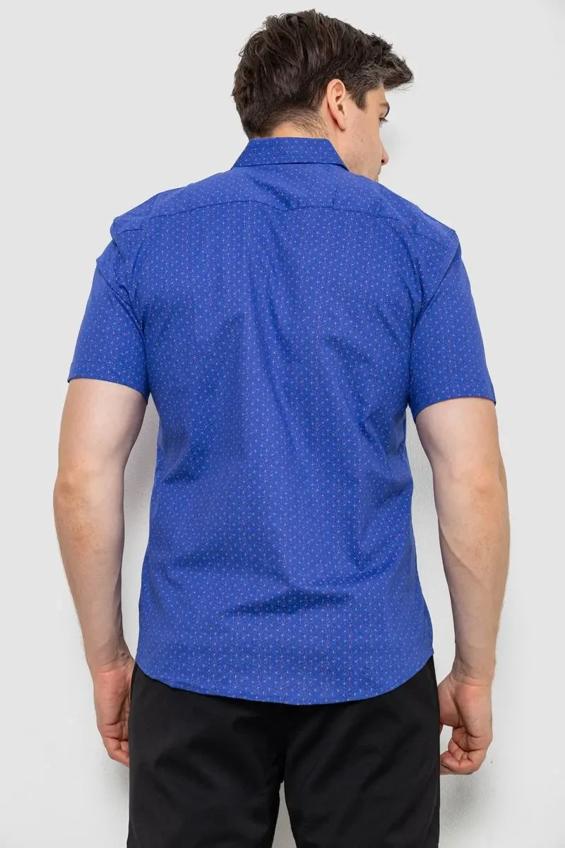 Сорочка чоловіча з принтом, колір електрик, 214R7332 4