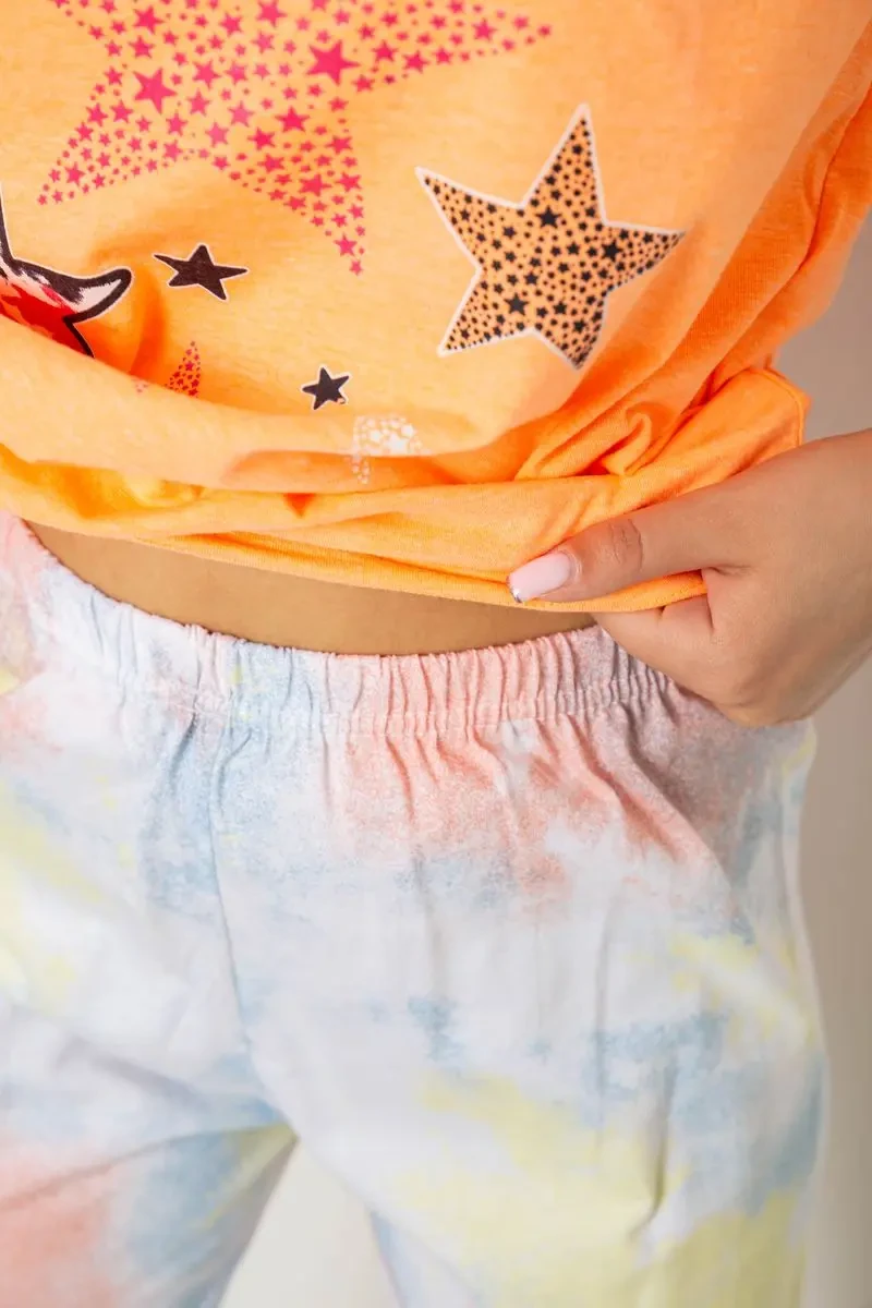 Піжама жіноча, колір помаранчевий, 243R50583 6