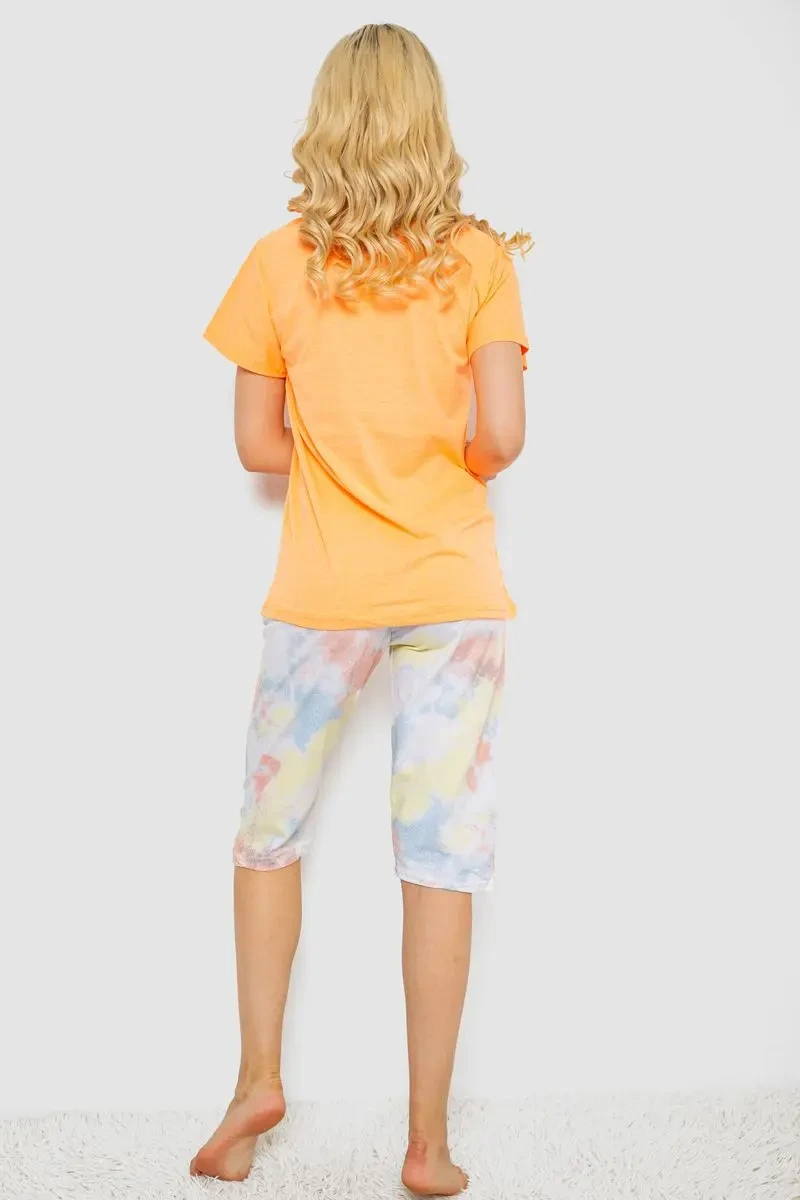 Піжама жіноча, колір помаранчевий, 243R50583 4