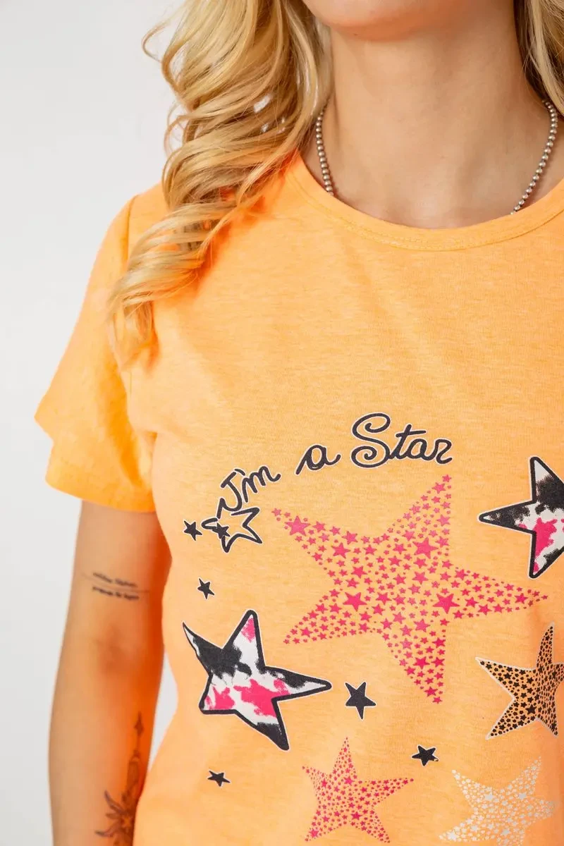 Піжама жіноча, колір помаранчевий, 243R50583 5