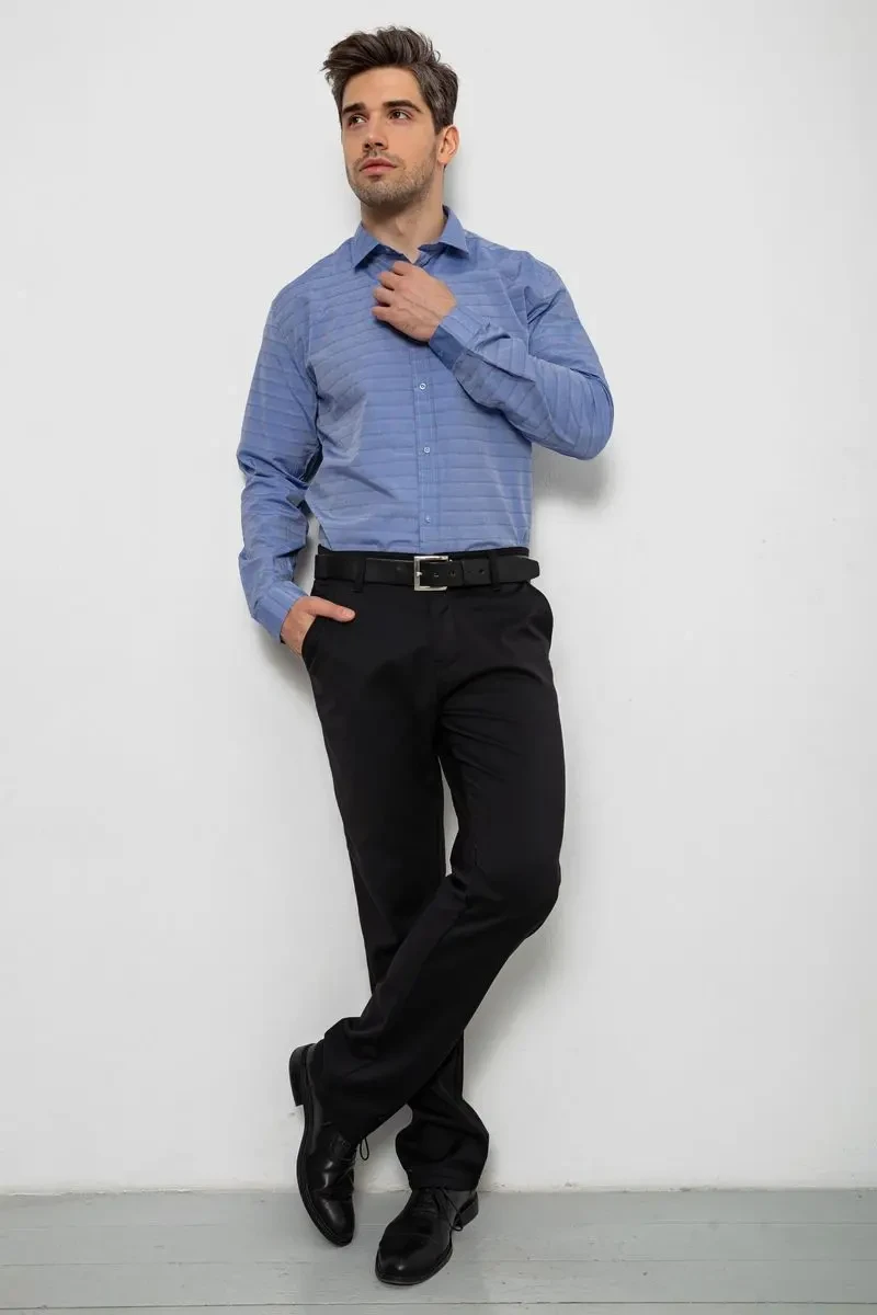 Сорочка чоловіча, колір бузковий, 214R821 2