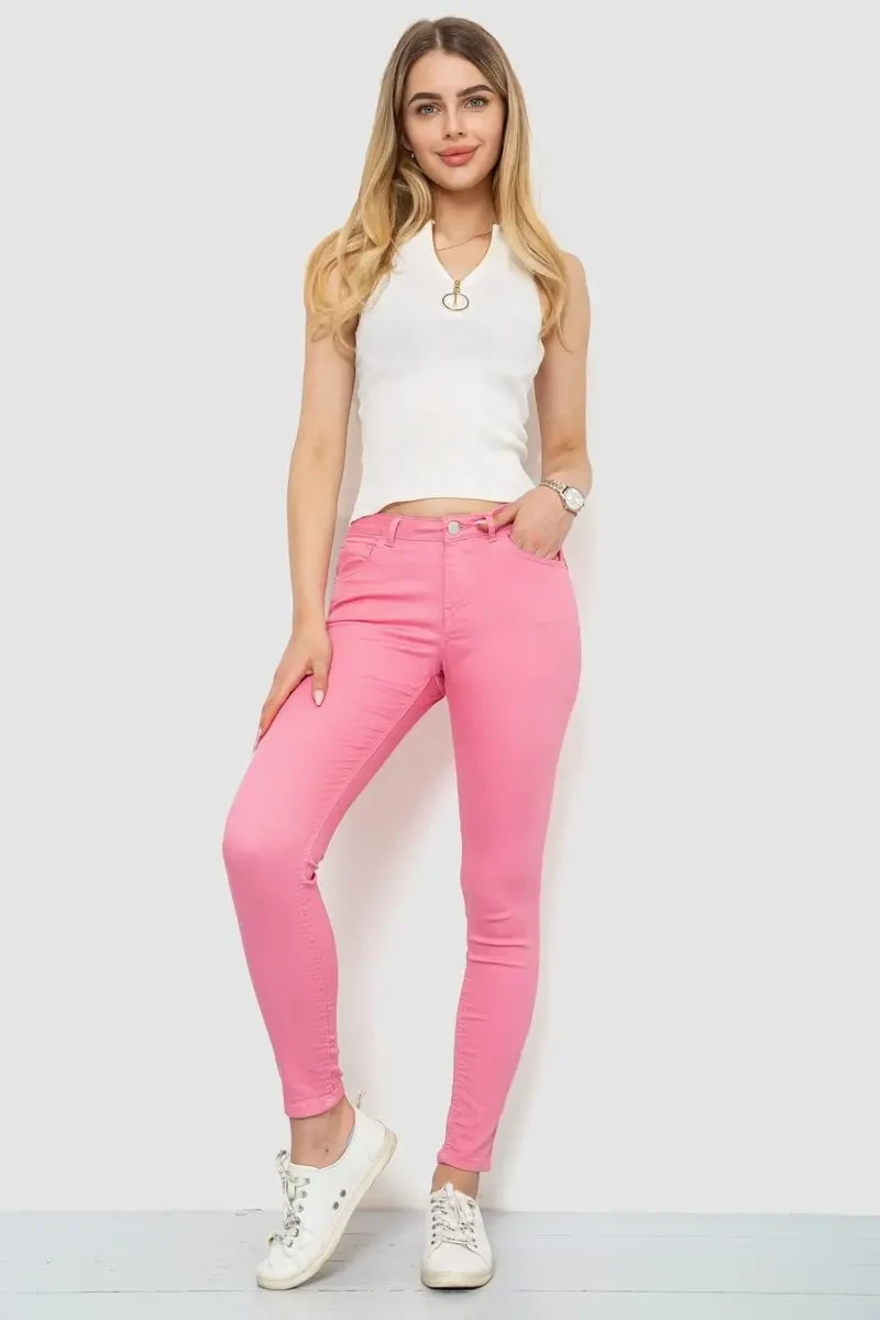 Джинси жіночі, колір рожевий, 244R183 2