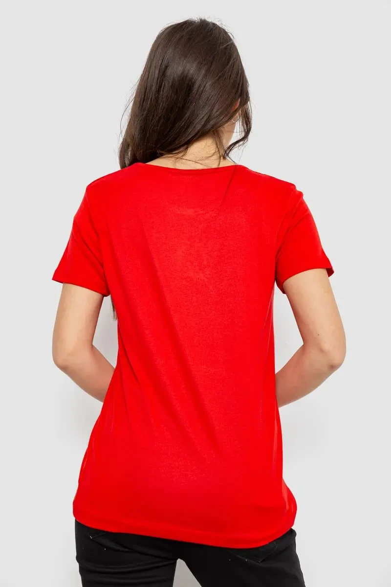 Футболка жіноча з принтом, колір червоний, 244R502 4