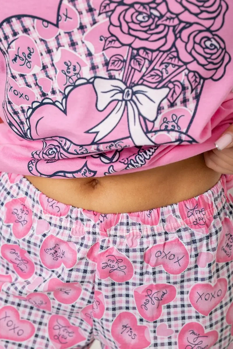 Піжама жіноча, колір рожевий, 243R03674 5