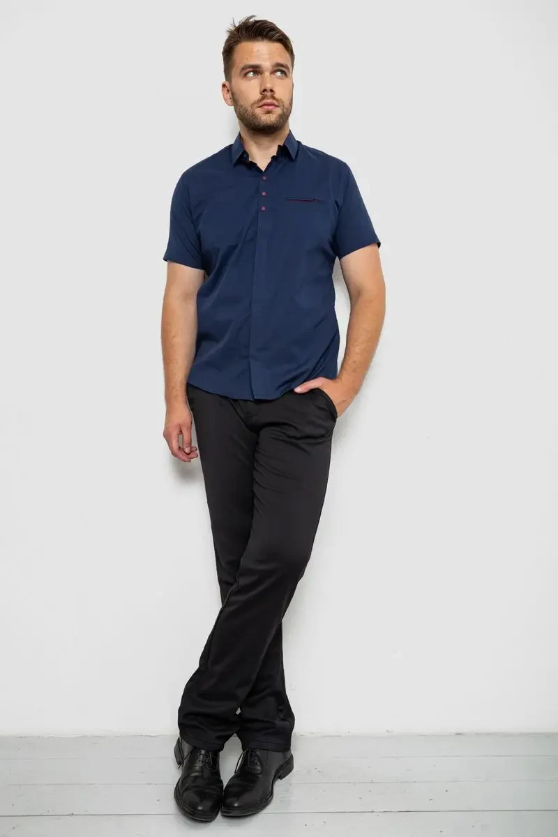 Сорочка чоловіча, колір темно-синій, 214R7326-1 2