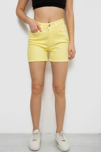 Шорти жіночі джинсові, колір жовтий, 182R1491