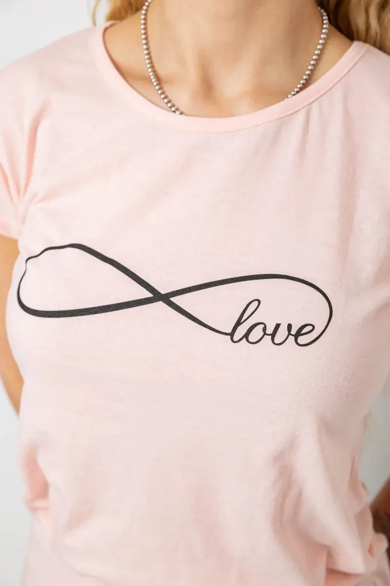 Футболка жіноча з принтом, колір персиковий, 244R2207 4