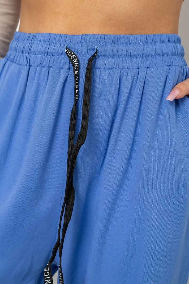 Штани жіночі катонові, колір електрик, 244RLE-071 5