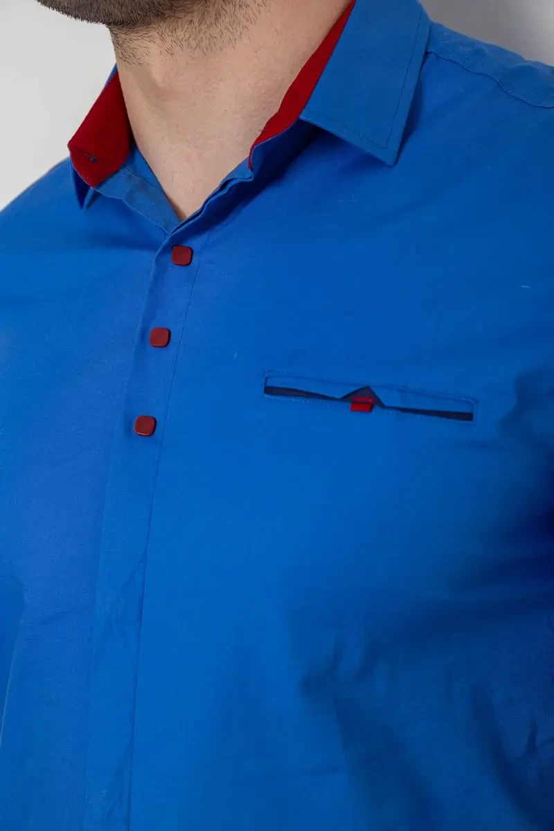 Сорочка чоловіча, колір електрик, 214R7114-2 5