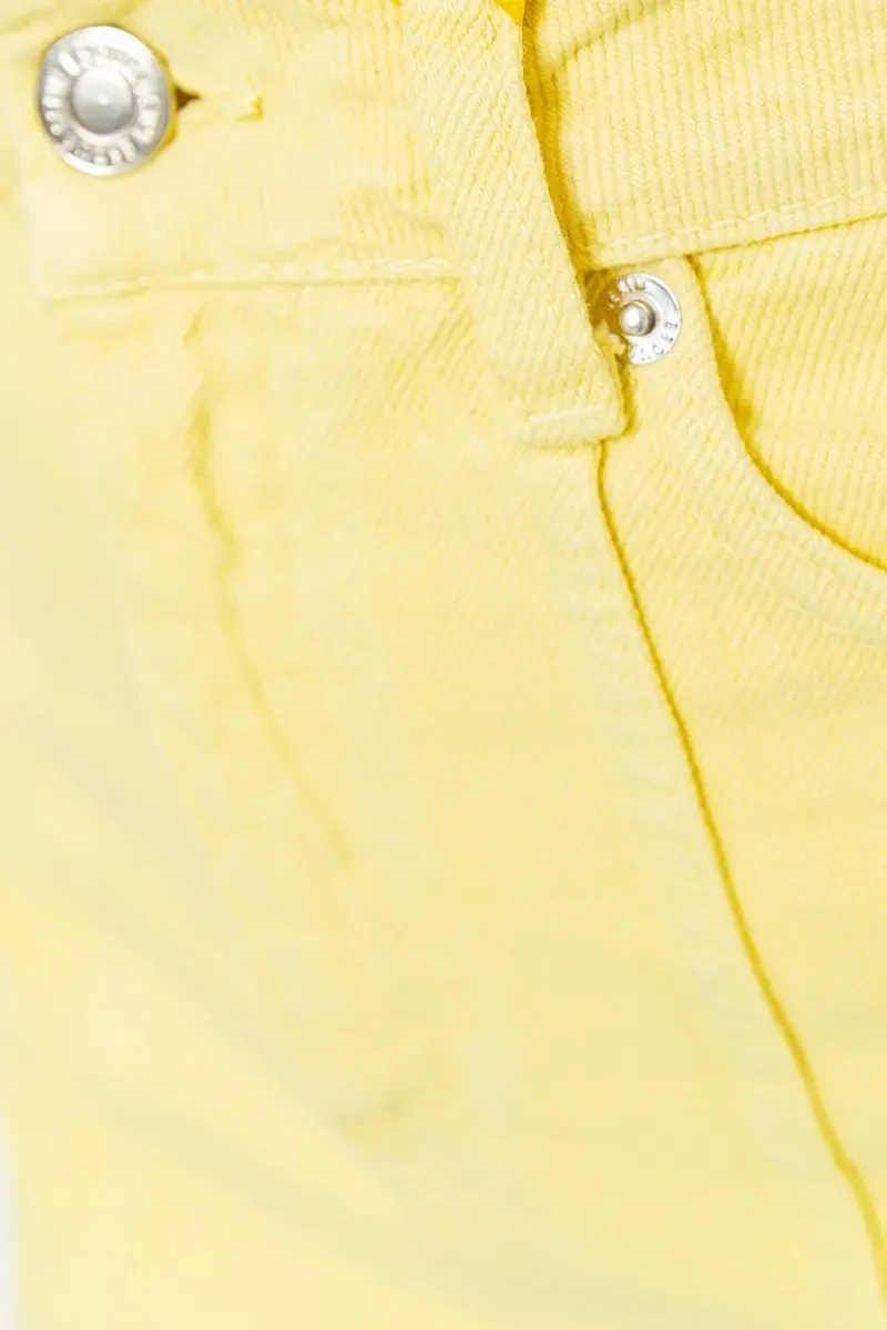 Джинсові шорти жіночі, колір жовтий, 214R245 5