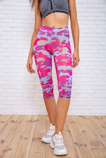 Жіночі велотреки, принтовані, малиново-фіолетового кольору, 172R4010