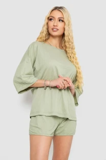 Костюм жіночий повсякденний, колір оливковий, 238R6628